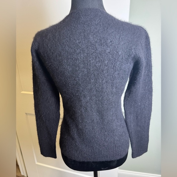 Lilly Pulitzer Black cashmere cable knit soft Sweater palm tree embroidery - Picture 4 of 7